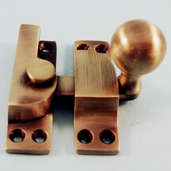 THD105/AB • Non-Locking • Antique Brass • Straight Arm Ball Knob Sash Fastener